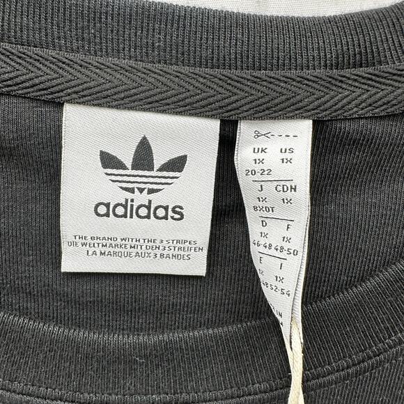 Adidas Womens 1X Plus Size Original Black Tee Shirt XL - Picture 6 of 6